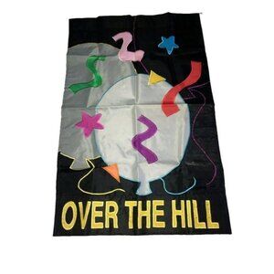 Brand‎ New Outdoor Large Porch Flag Over the Hill Birthday Rain Or Shine Decor